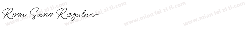 Rosa Sans Regular字体转换